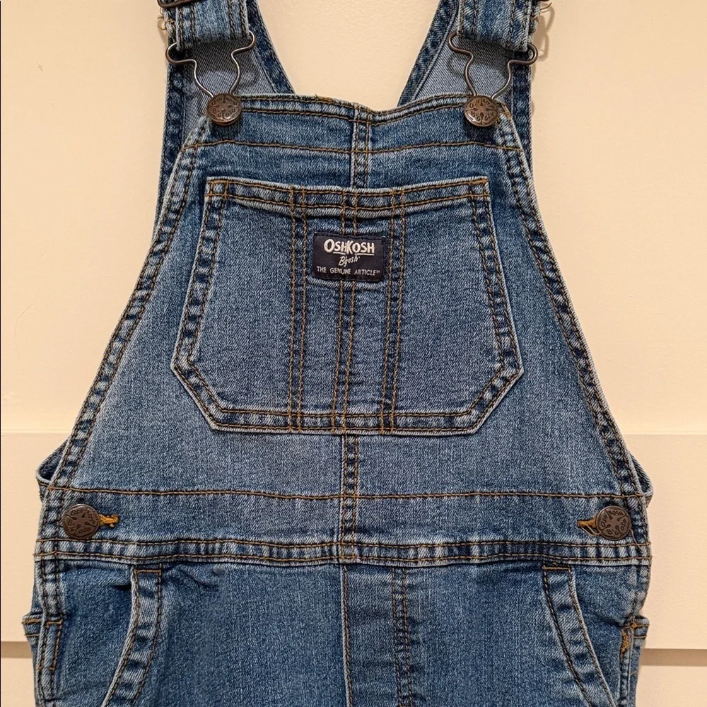🧵 OshKosh B’gosh 5T Denim Overalls | Classic Vestbak Toddler Jean Dungarees
